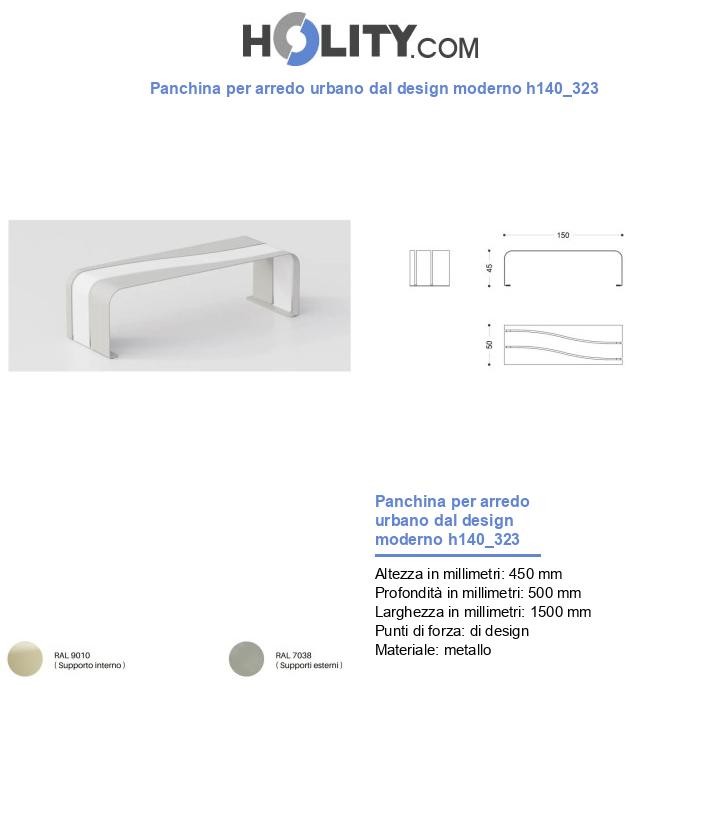 Panchina per arredo urbano dal design moderno h140_323