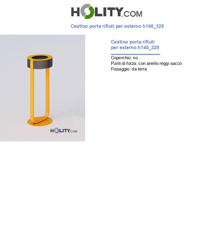 Cestino porta rifiuti per esterno h140_329