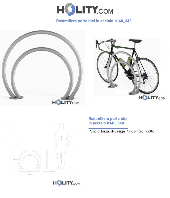 Rastrelliera porta bici in acciaio h140_340