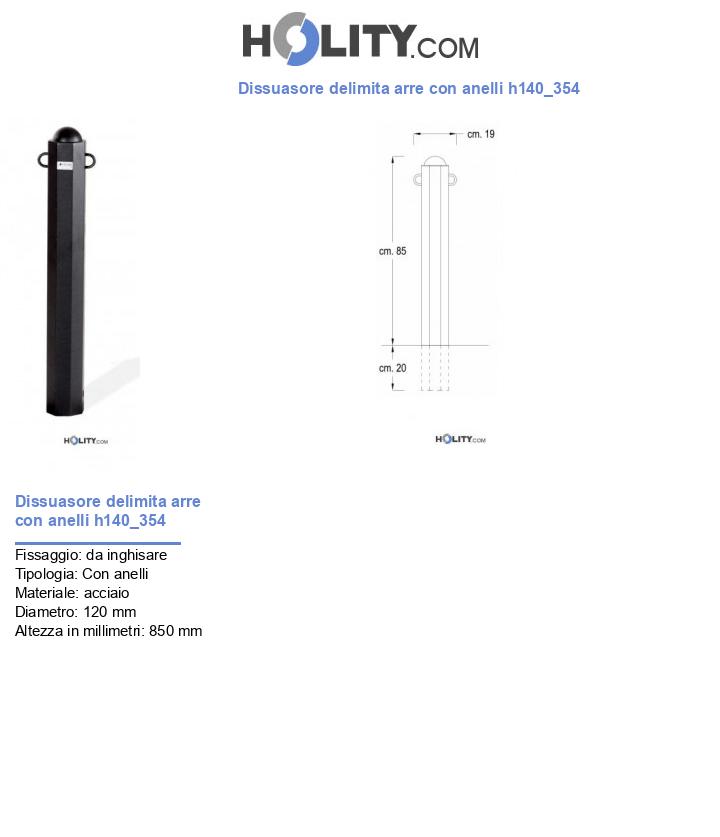 Dissuasore delimita arre con anelli h140_354