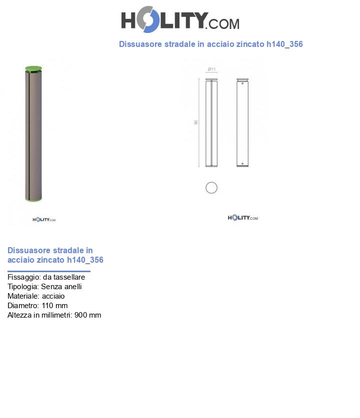 Dissuasore stradale in acciaio zincato h140_356