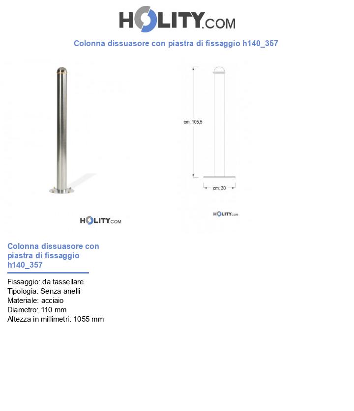 Colonna dissuasore con piastra di fissaggio h140_357