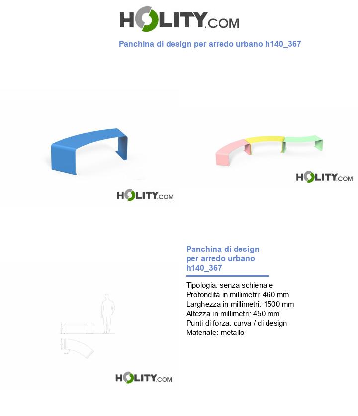 Panchina di design per arredo urbano h140_367
