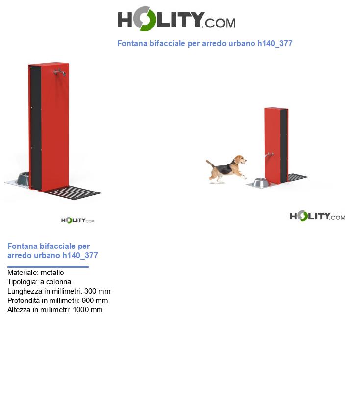 Fontana bifacciale per arredo urbano h140_377