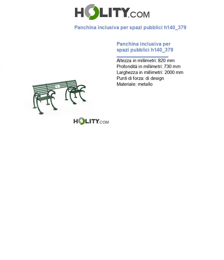 Panchina inclusiva per spazi pubblici h140_379