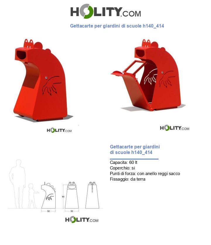 Gettacarte per giardini di scuole h140_414