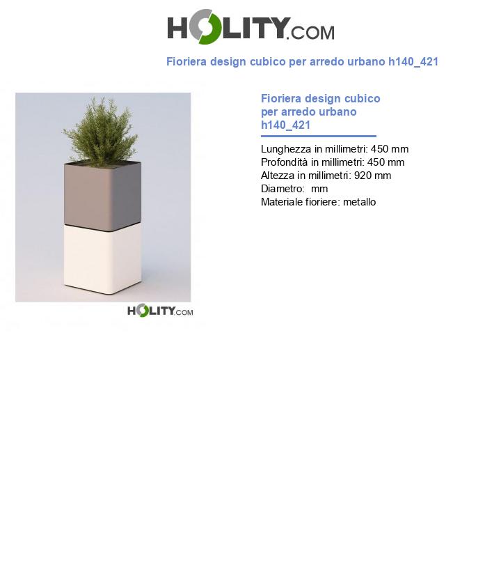Fioriera design cubico per arredo urbano h140_421