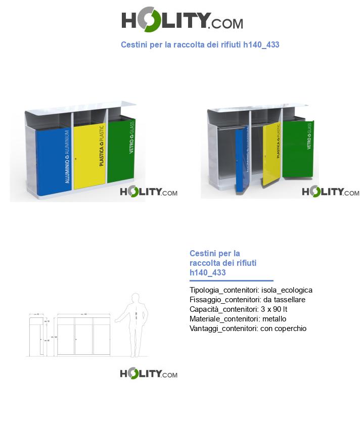 Cestini per la raccolta dei rifiuti h140_433