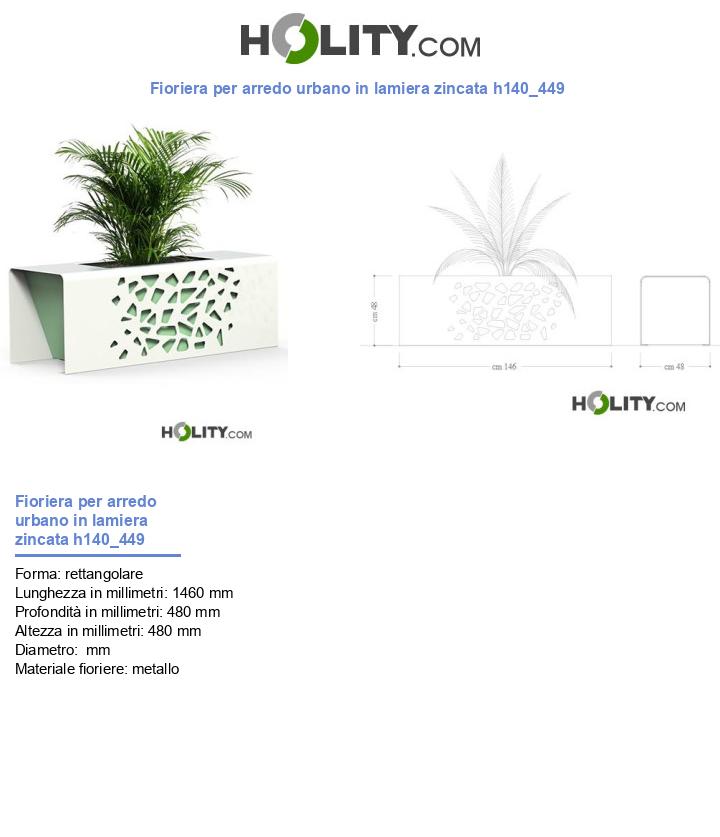Fioriera per arredo urbano in lamiera zincata h140_449