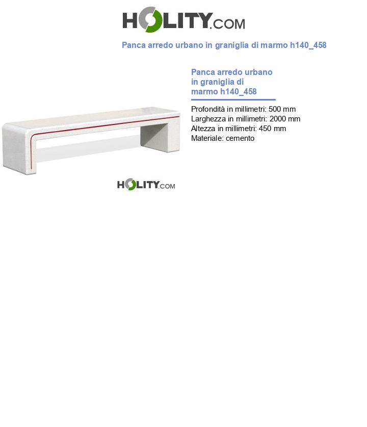 Panca arredo urbano in graniglia di marmo h140_458