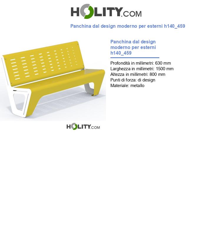 Panchina dal design moderno per esterni h140_459