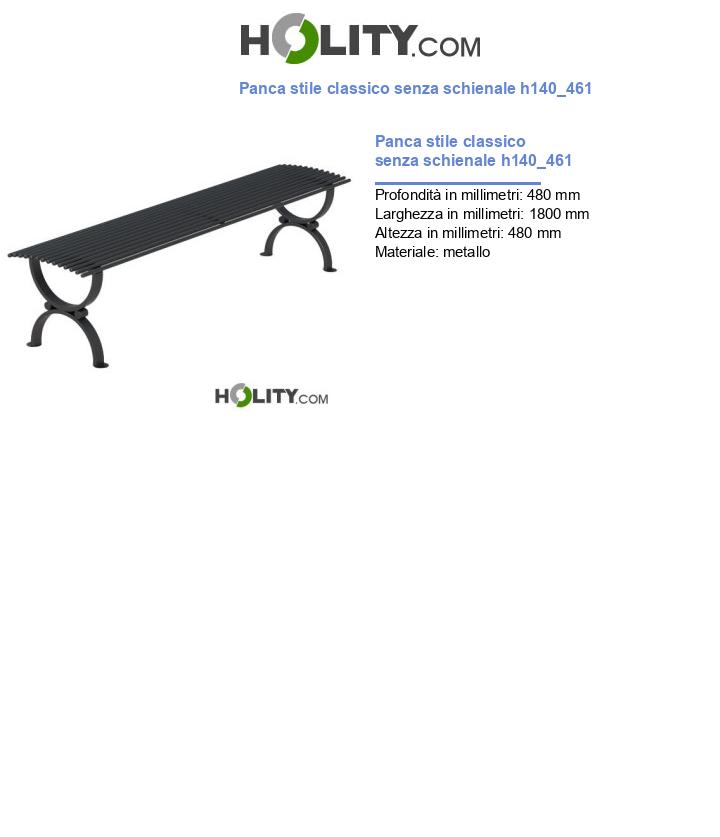 Panca stile classico senza schienale h140_461