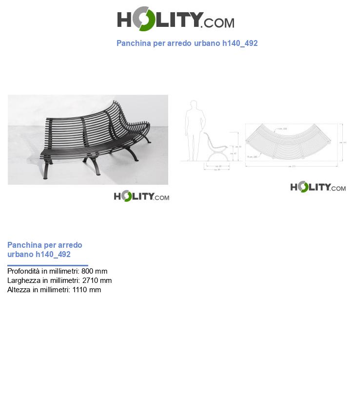 Panchina per arredo urbano h140_492