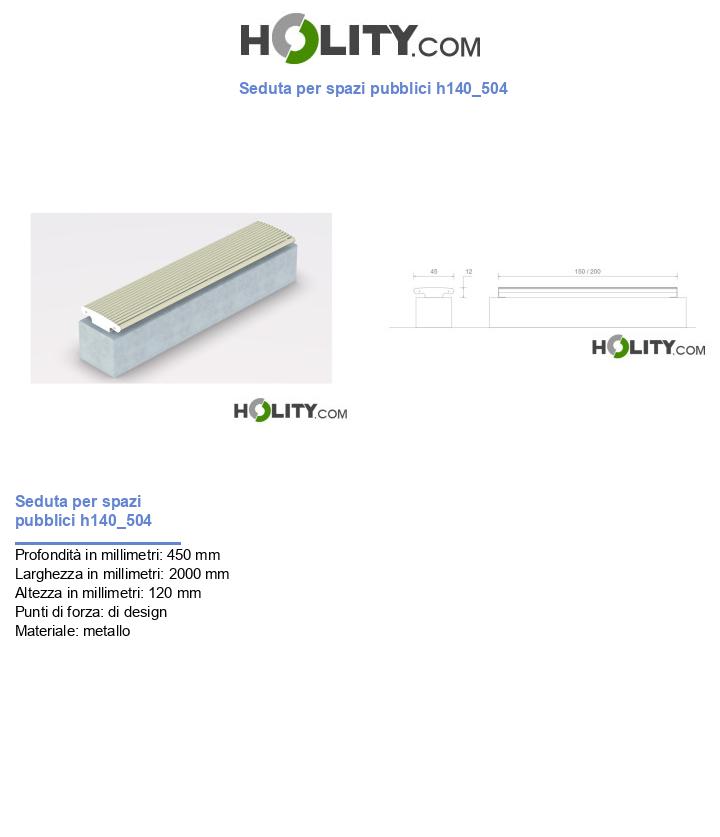 Seduta per spazi pubblici h140_504