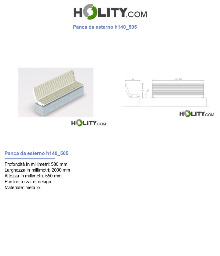 Panca da esterno h140_505