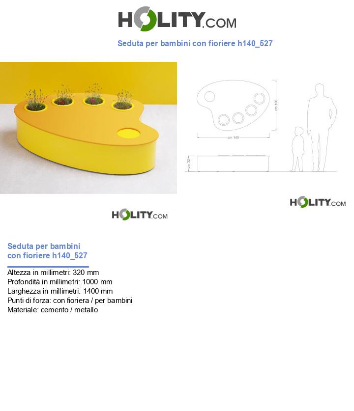 Seduta per bambini con fioriere h140_527