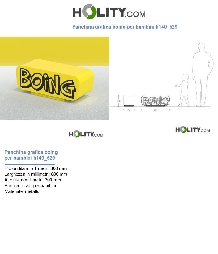 Panchina grafica boing per bambini h140_529