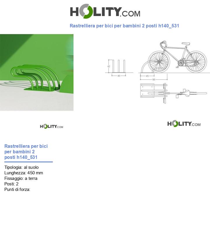Rastrelliera per bici per bambini 2 posti h140_531