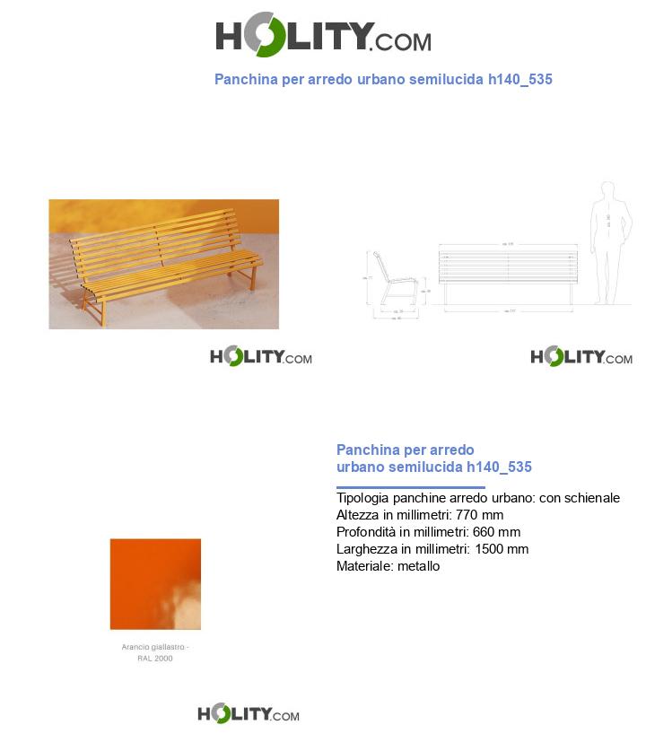 Panchina per arredo urbano semilucida h140_535