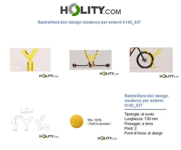 Rastrelliera bici design moderno per esterni h140_537