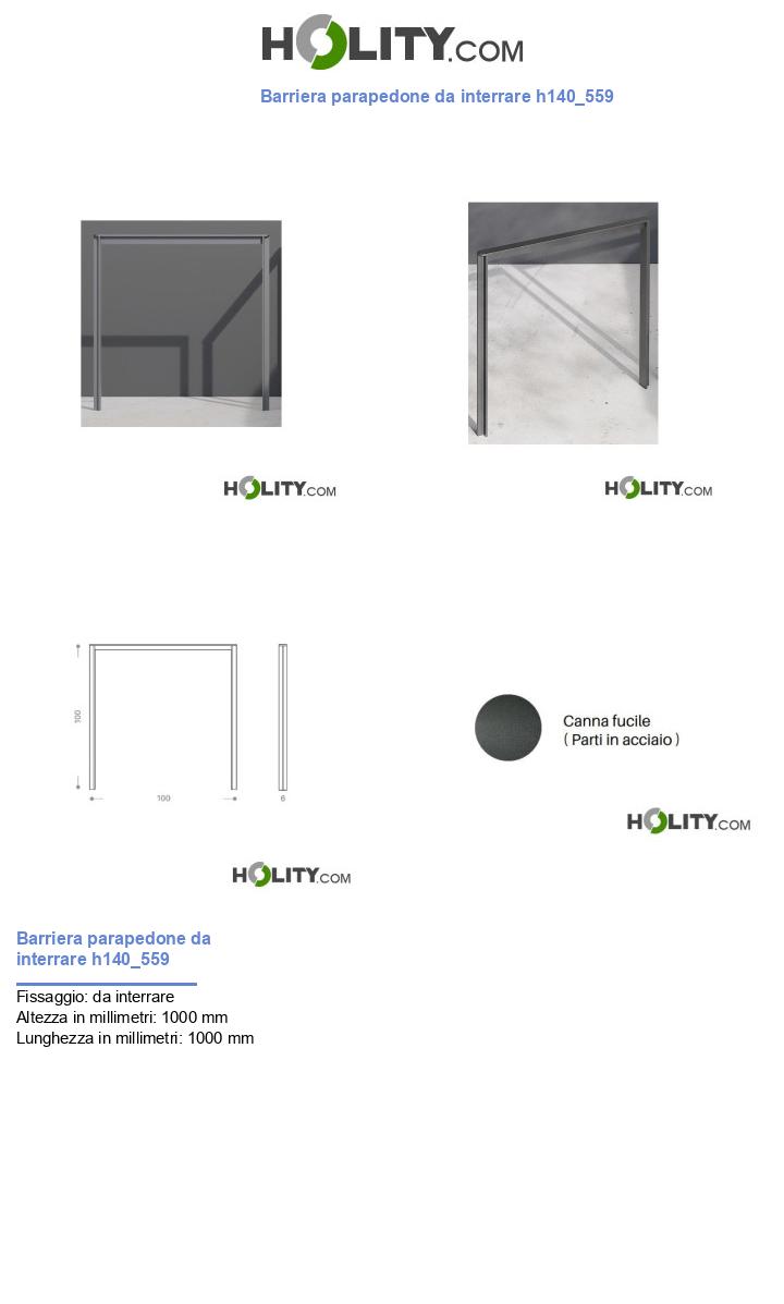 Barriera parapedone da interrare h140_559