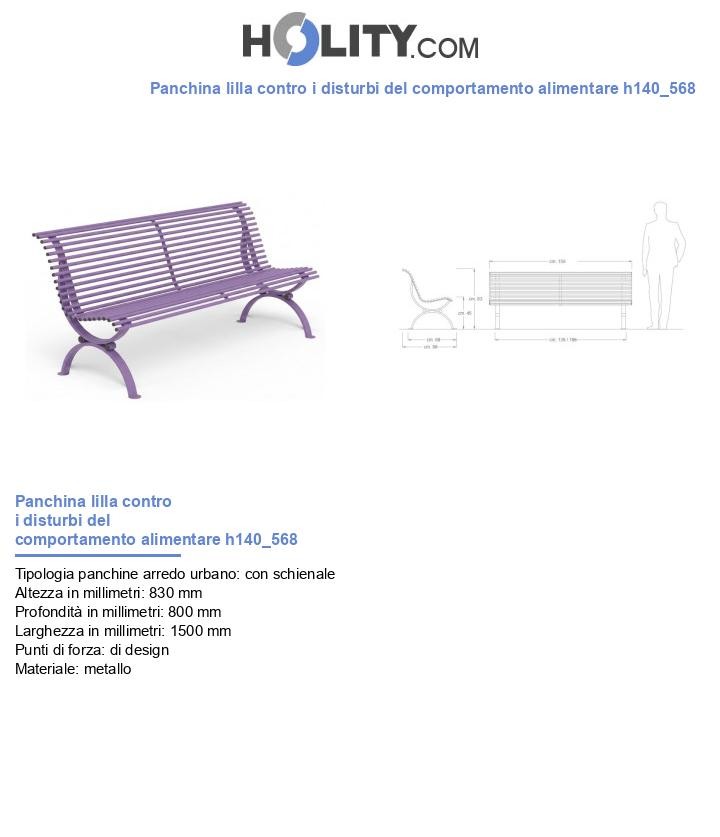 Panchina lilla contro i disturbi del comportamento alimentare h140_568