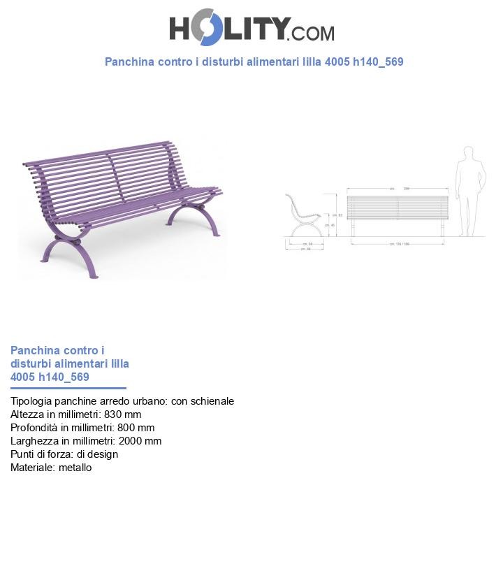 Panchina contro i disturbi alimentari lilla 4005 h140_569