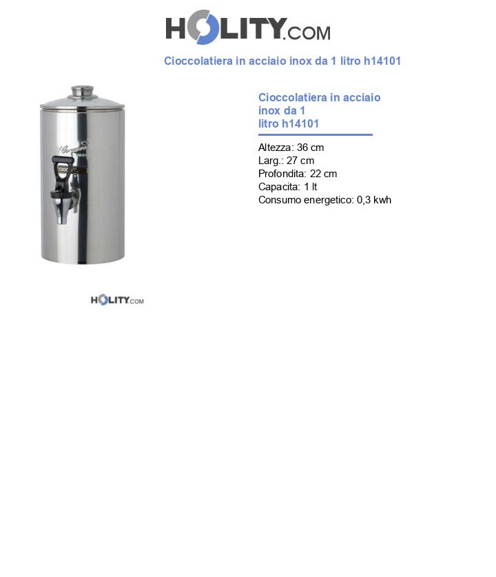 Cioccolatiera in acciaio inox da 1 litro h14101