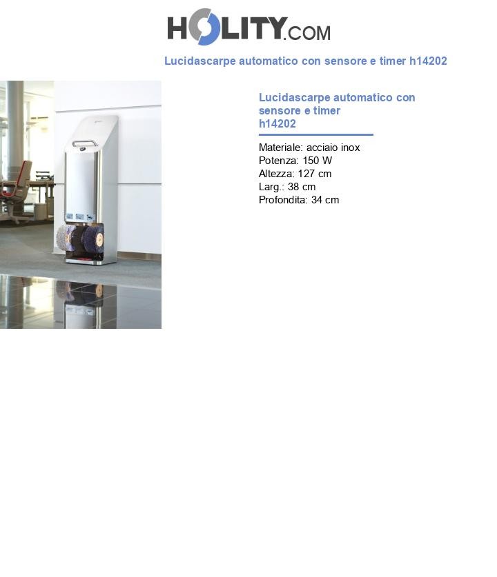 Lucidascarpe automatico con sensore e timer h14202