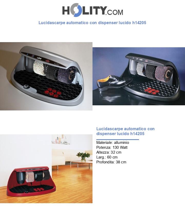 Lucidascarpe automatico con dispenser lucido h14205
