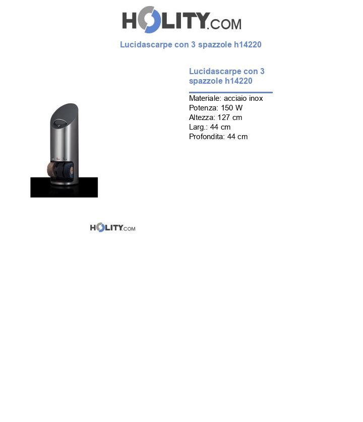 Lucidascarpe con 3 spazzole h14220