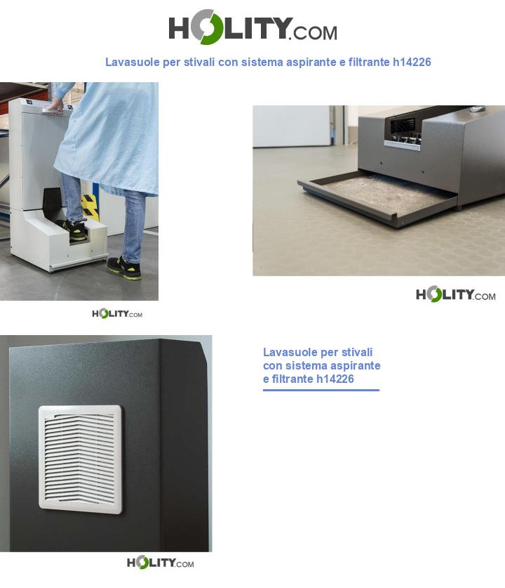 Lavasuole per stivali con sistema aspirante e filtrante h14226
