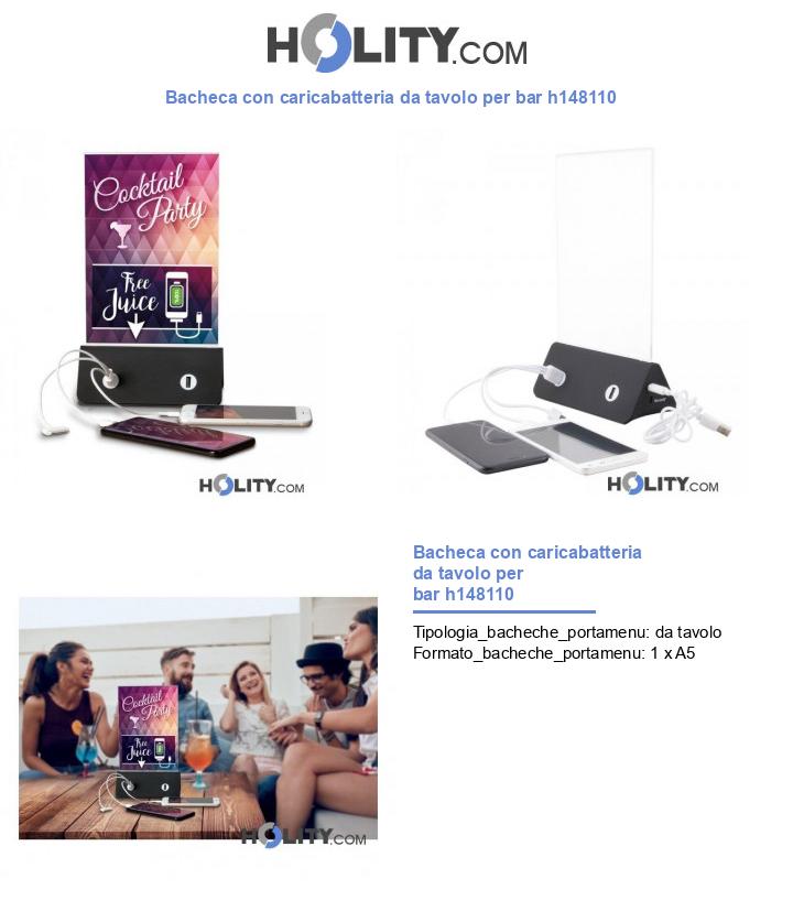 Bacheca con caricabatteria da tavolo per bar h148110