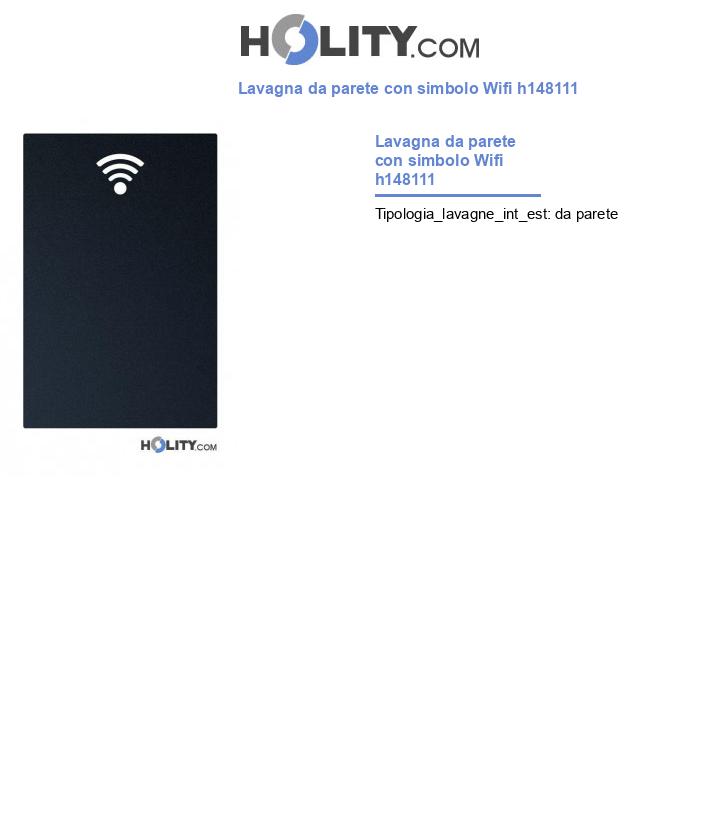 Lavagna da parete con simbolo Wifi h148111