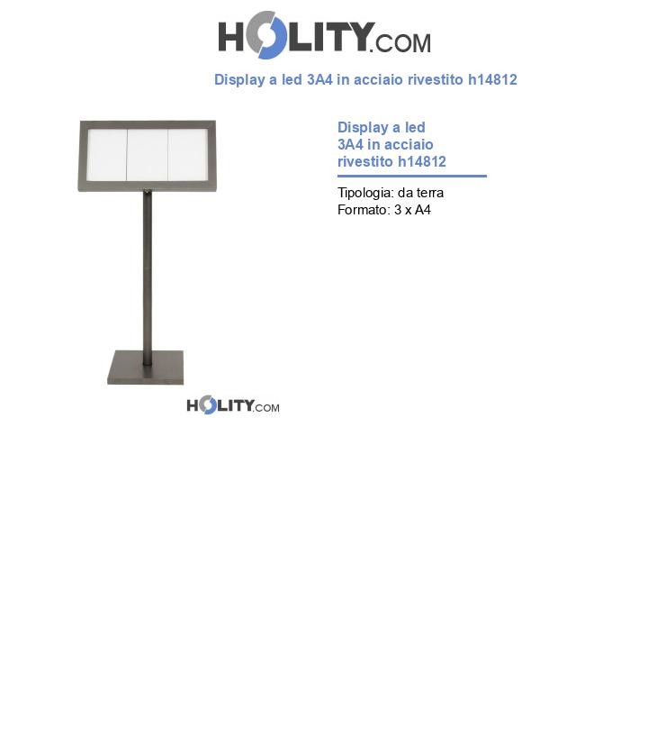 Display a led 3A4 in acciaio rivestito h14812