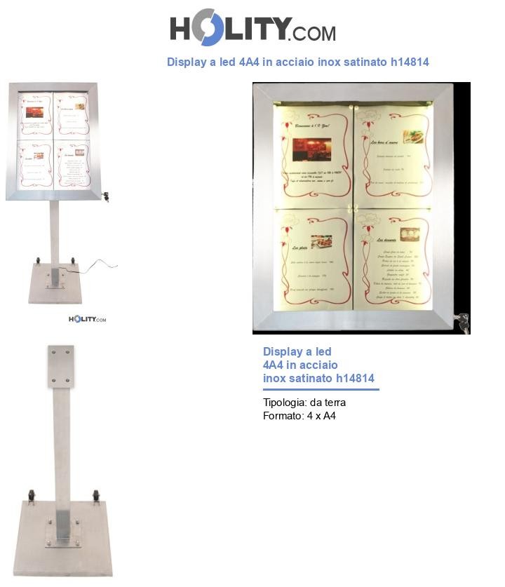 Display a led 4A4 in acciaio inox satinato h14814