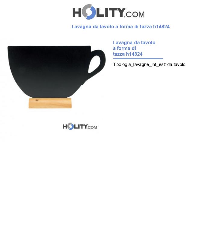 Lavagna da tavolo a forma di tazza h14824