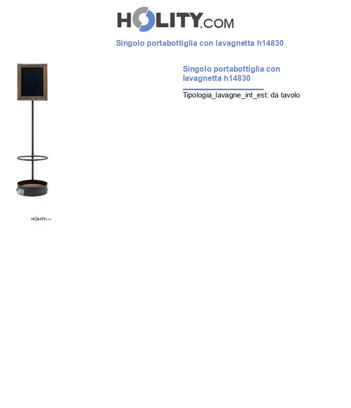Singolo portabottiglia con lavagnetta h14830
