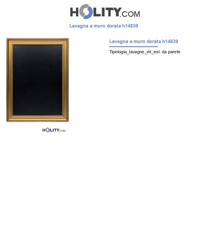 Lavagna a muro dorata h14839
