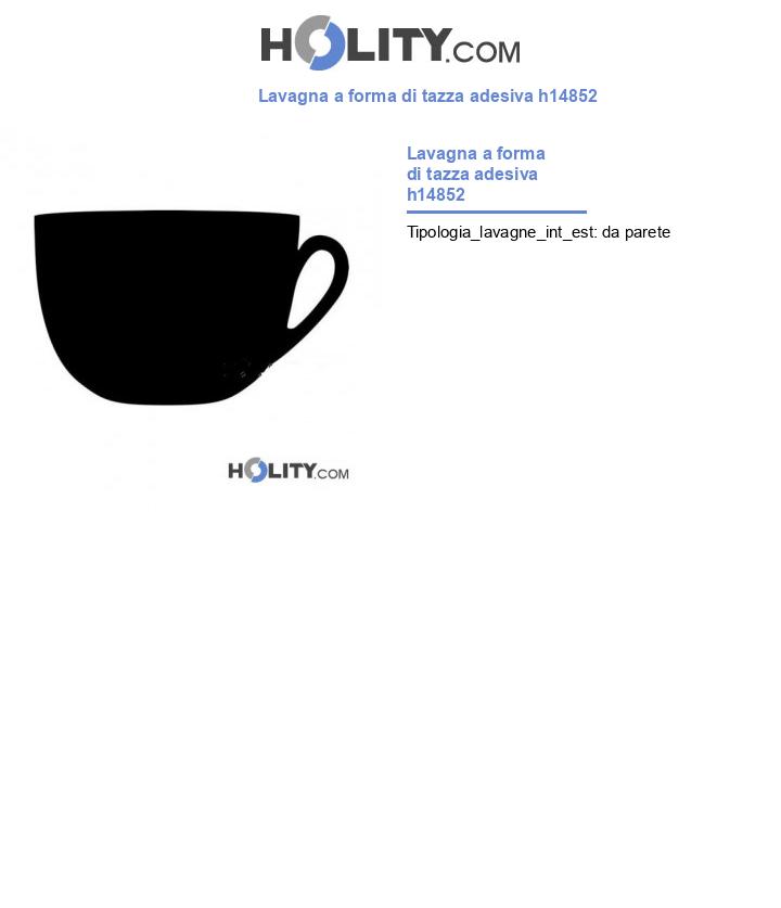 Lavagna a forma di tazza adesiva h14852