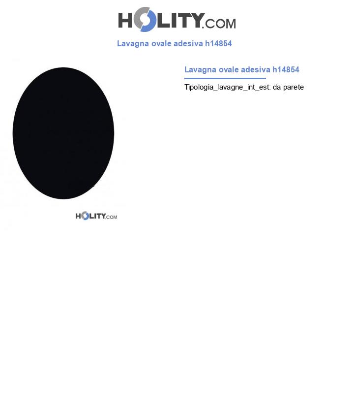 Lavagna ovale adesiva h14854