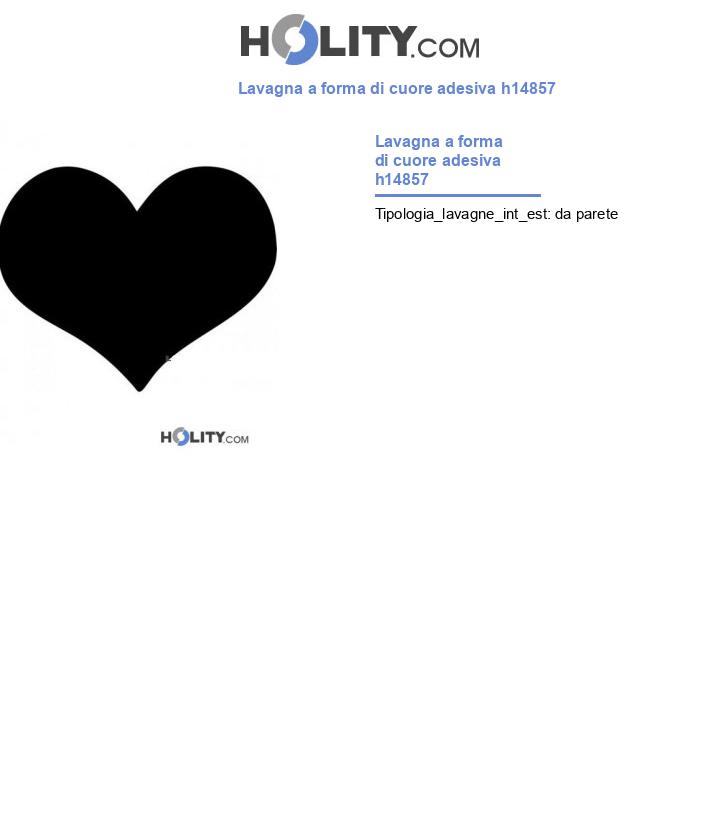 Lavagna a forma di cuore adesiva h14857