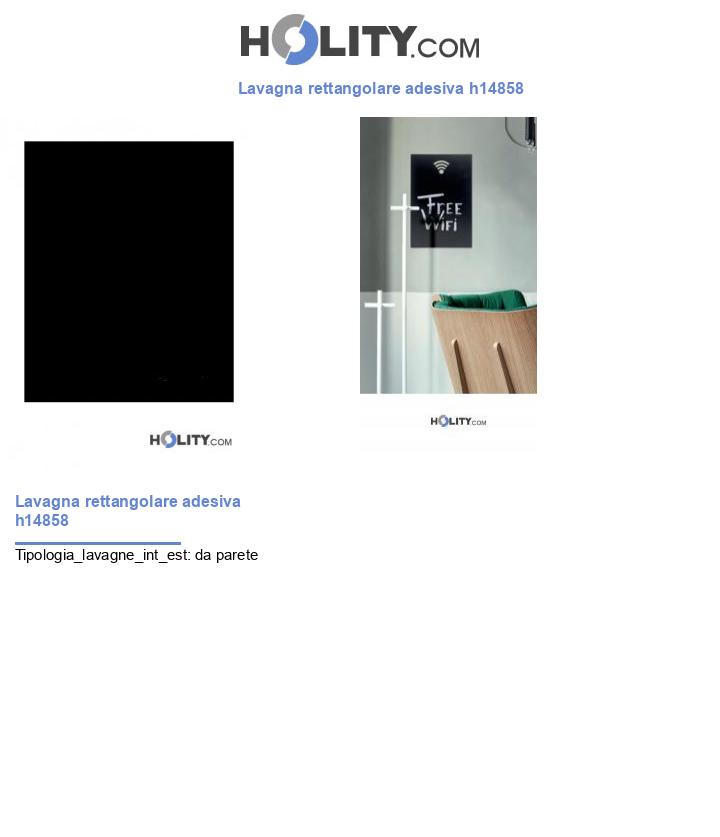 Lavagna rettangolare adesiva h14858