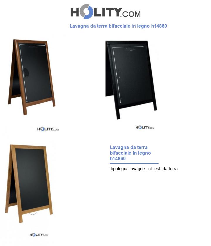 Lavagna da terra bifacciale in legno h14860