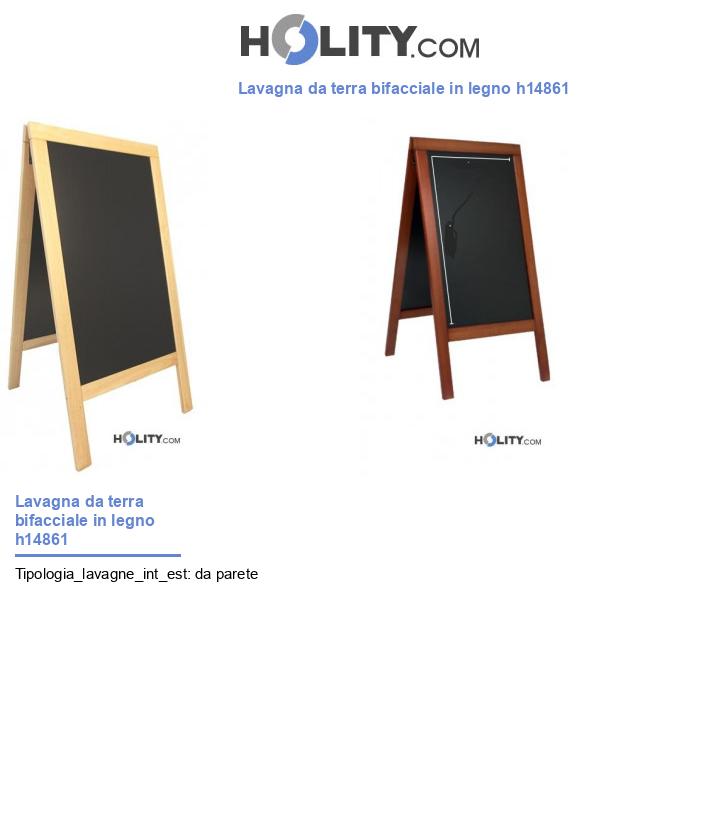 Lavagna da terra bifacciale in legno h14861