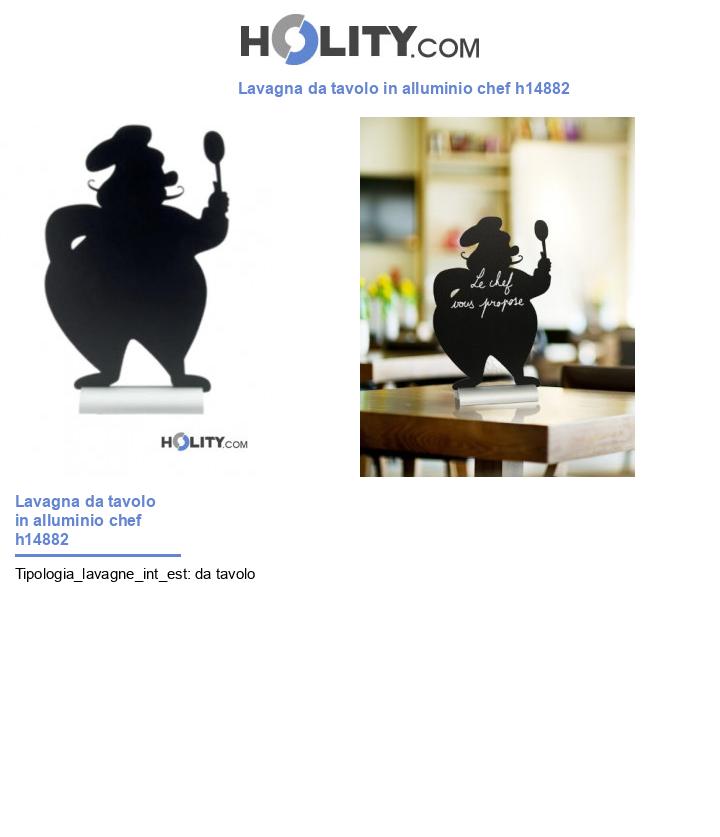 Lavagna da tavolo in alluminio chef h14882