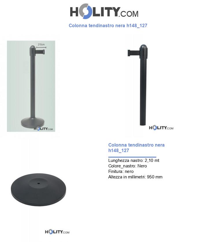 Colonna tendinastro nera h148_127