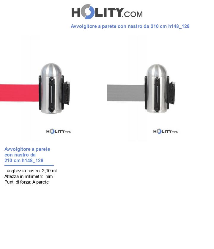 Avvolgitore a parete con nastro da 210 cm h148_128