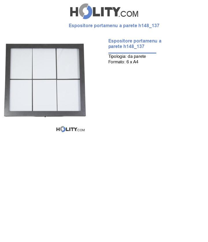 Espositore portamenu a parete h148_137