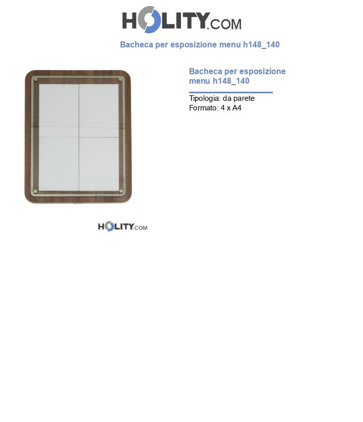 Bacheca per esposizione menu h148_140